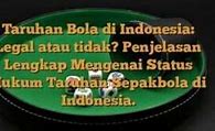 Hukum Uang Taruhan Bola